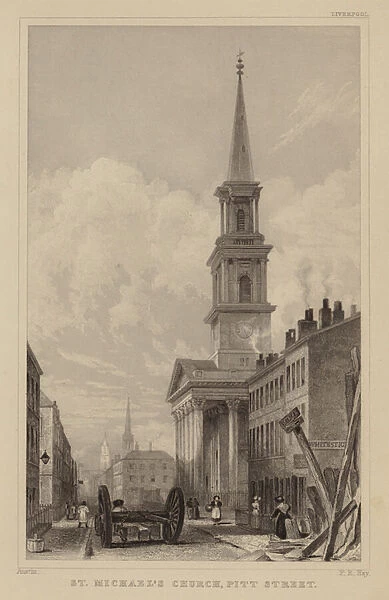 St Michaels Church, Pitt Street, Liverpool (engraving)