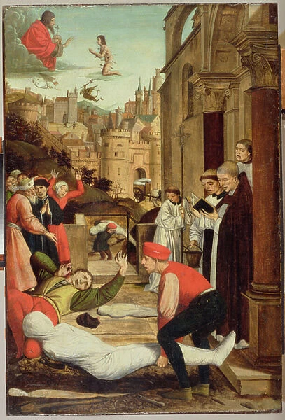 St. Sebastian Interceding for the Plague Stricken, 1497-99 (oil on panel)