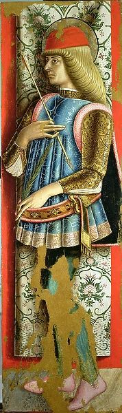 St. Sebastian, right hand panel of the second triptych of the Valle Castellamo