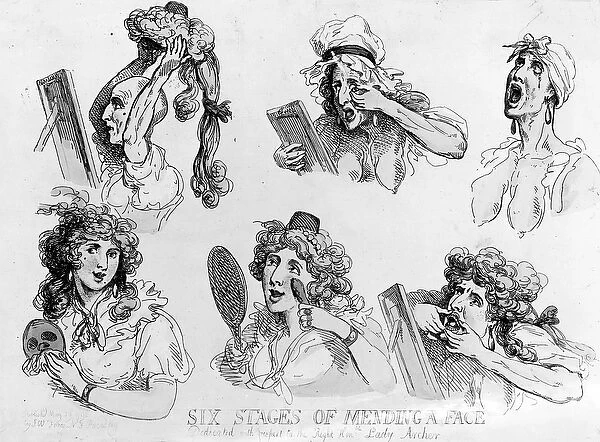 Six Stages of Making a Face, printed by S. W. Fores, 1792 (etching)