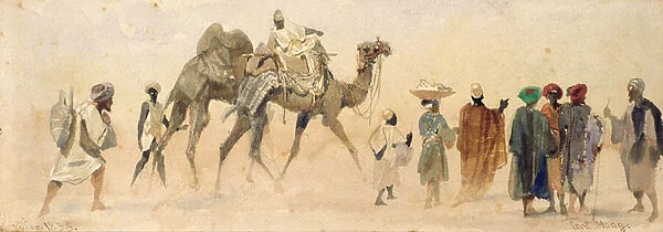 A Start for the Desert, 1858 (w  /  c on paper)