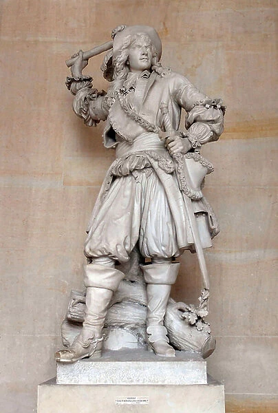 Statue of Louis II of Bourbon-Conde (Bourbon Conde) known as the Grand Conde (1621-1686) Sculpture Galerie des Hommes illustrious Chateau de Versailles