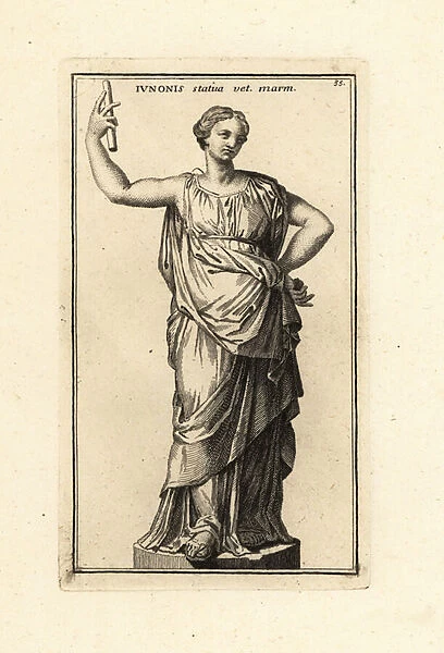Statue of the Roman goddess Juno from the 2nd century BC. 1779 (engraving)