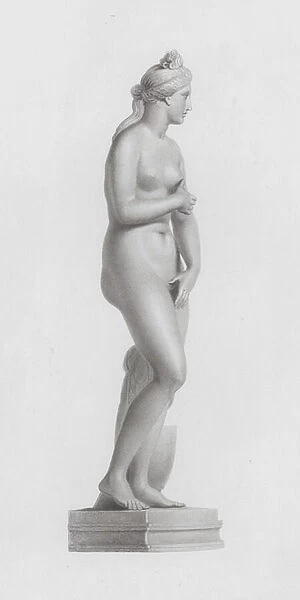 Statue of Venus, ancient Greco-Roman marble sculpture (engraving)
