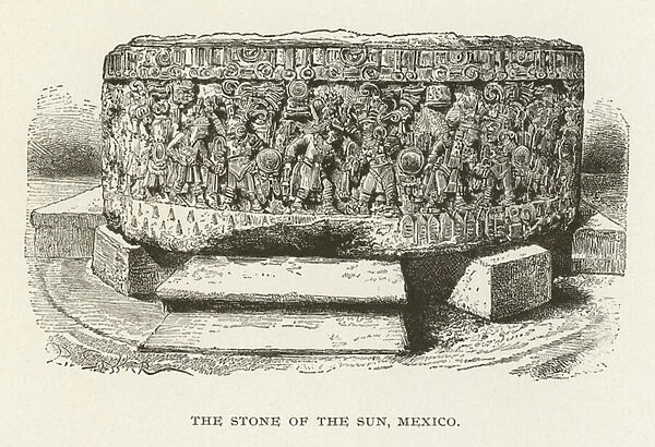 The Stone of the Sun, Mexico (engraving)