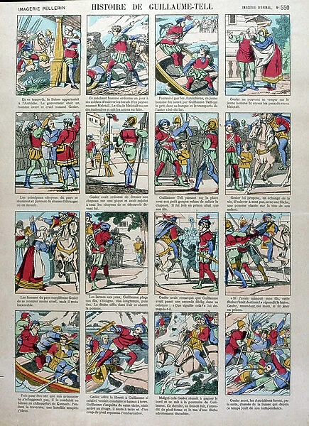 The story of William Tell, a serie created by Pellerin printer, 1860 (Epinal print)