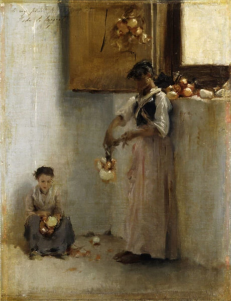 Stringing Onions, c. 1882 (oil on canvas)