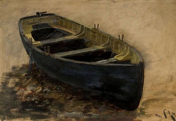 Study of a Boat, 1901 (oil on paper)