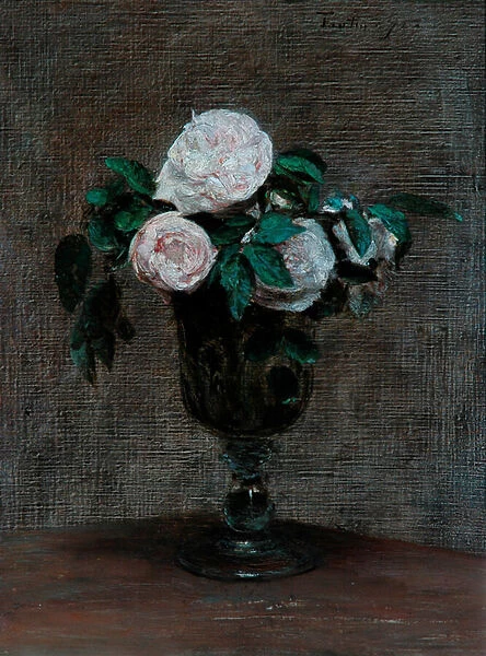 Study of Roses, 1872 (oil on canvas)