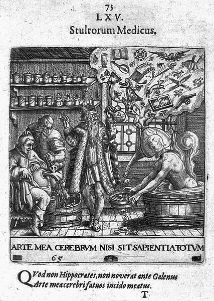 Stultorum Medicus from Proscenium vitae humanae Sive Emblematum secularium