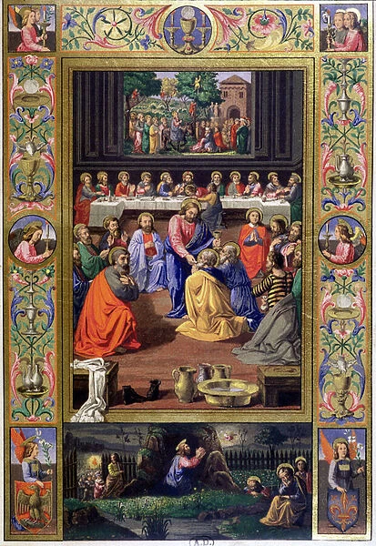 Last Supper - 19th century repro. of an Italian document (v. 1500)