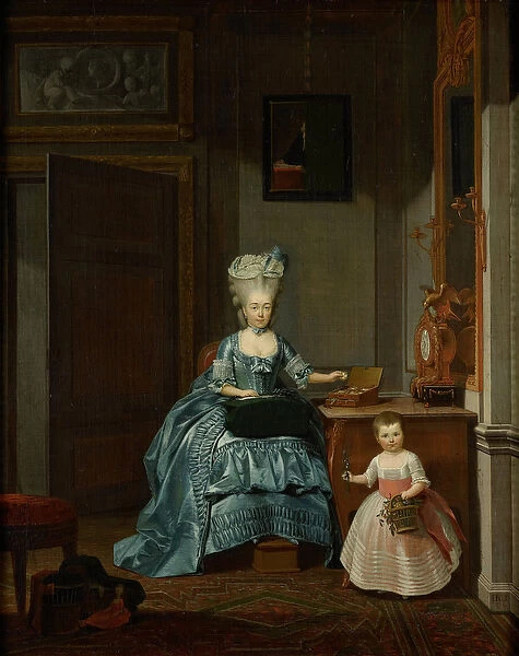 Susanna van Collen nee Mogge and her daughter, 1776 (oil on canvas)