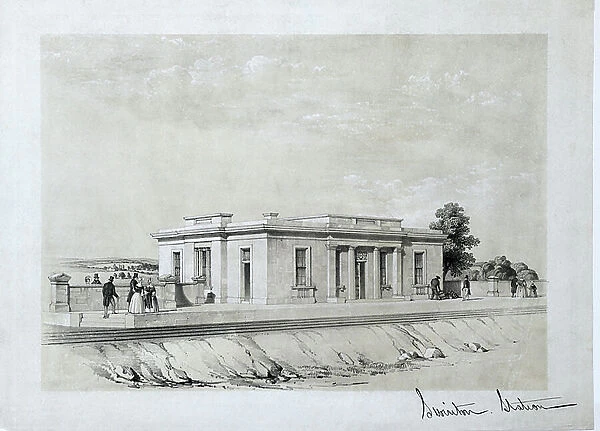 Swinton Station, c.1840 (tinted lithograph on paper)