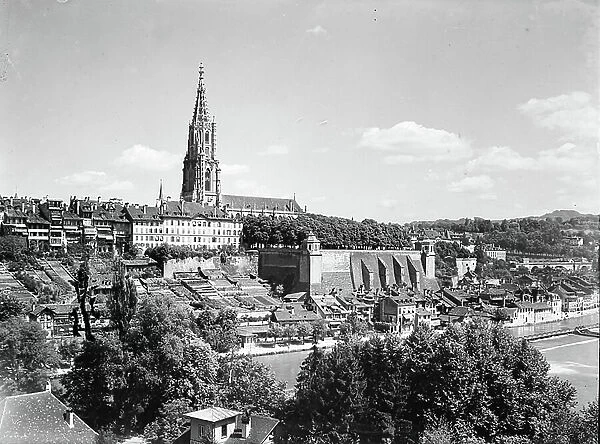 Switzerland, Canton of Bern, Bern: cathedrale Saint Vincent, 1895