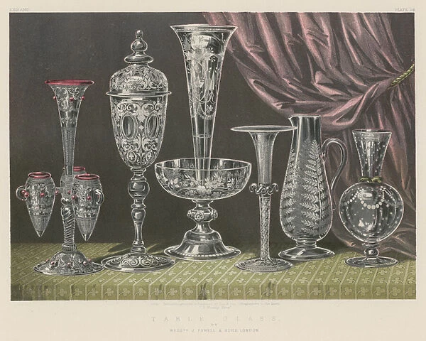 Table Glass by Messrs J Powell and Sons, London (chromolitho)