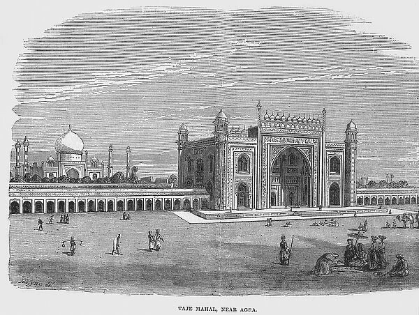Taje Mahal, near Agra (engraving)
