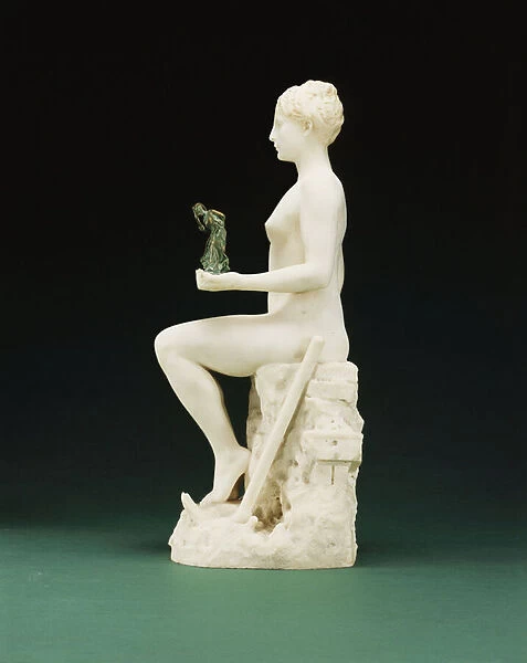 Tanagra, (marble and bronze)
