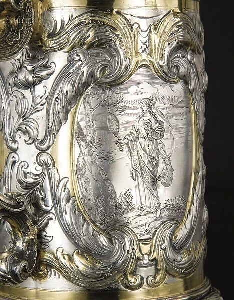 Detail of a tankard, Danzig, c. 1670 (parcel gilt silver) (see also 469708 and 469710)