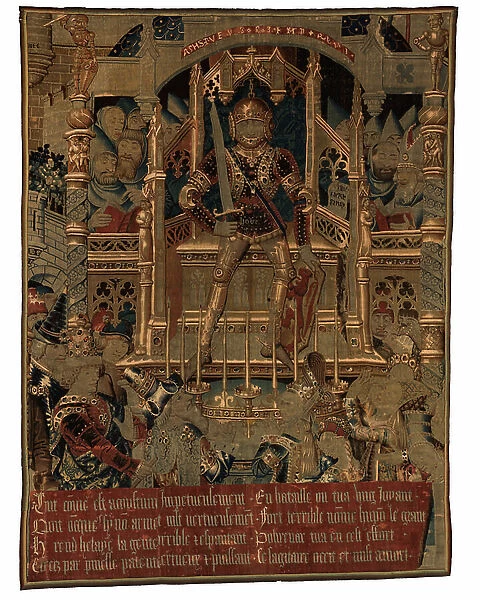 Tapestry, The Anniversary of Hector's Death, from Tournai, c. 1470-80 (wool & silk)