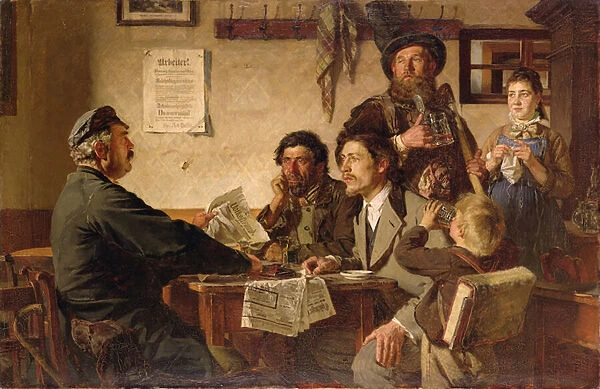 Tavern Scene, 1877 (oil on canvas)