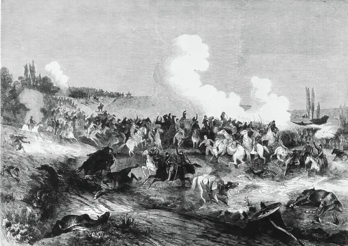 Framed Print : Franco Prussian War Print, 1870 Framed Print : Franco Prussian War Print, 1870