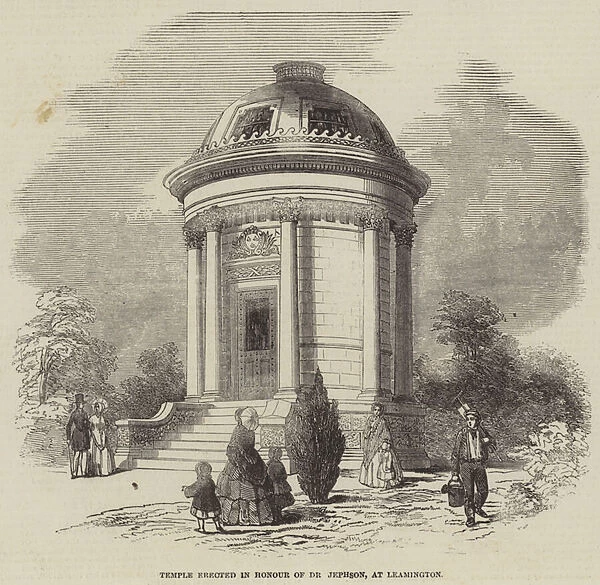 Temple erected in Honour of Dr Jephson, at Leamington (engraving)