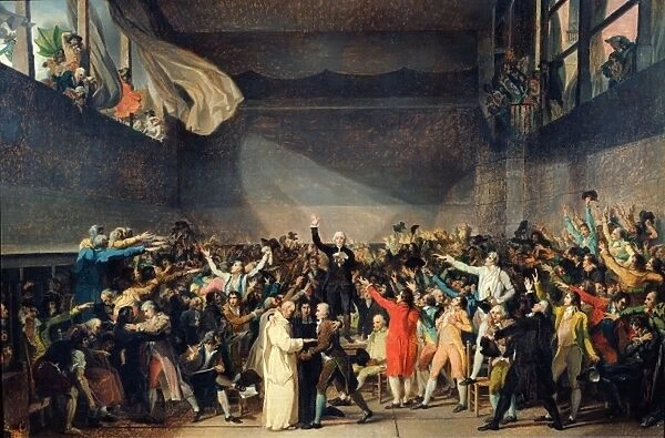 The Tennis Court Oath, 20th June 1789, 1791 (oil on canvas)