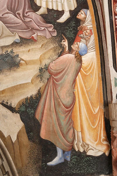 'The Ascension of Christ', Detail with male figures, c. 1420 (fresco)