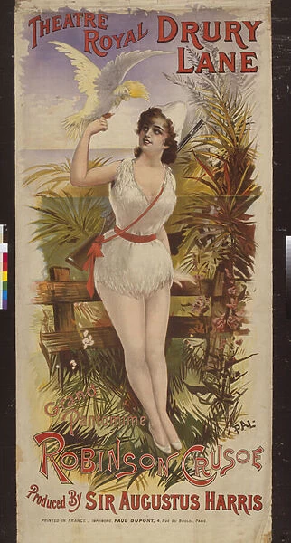 Theatre Royal Drury Lane, Robinson Crusoe, 1893 (lithography)