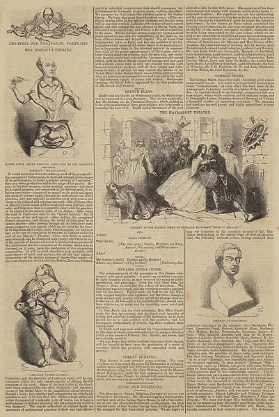 Theatres and Theatrical Portraits (engraving)