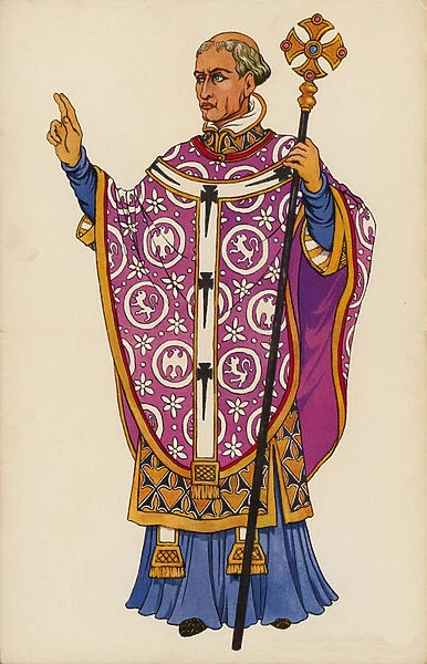 Thomas a Becket (colour litho)