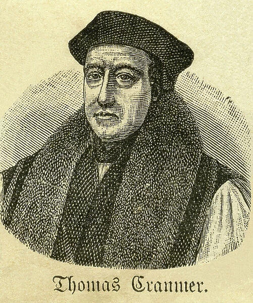 Thomas Cranmer (1489-1556), Archbishop of Canterbury, English Reformer, 1881 (engraving)