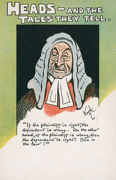 Thoughts of a judge (colour litho)