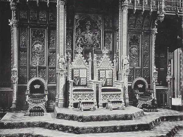 The Throne in the House of Lords (b  /  w photo)