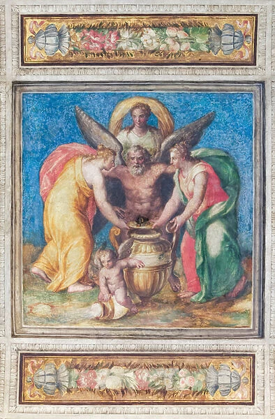Time (Cronus), detail of the Chamber of Dawn (fresco)