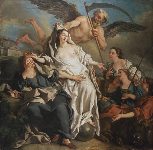 Time unveiling Truth, 1733 (oil on canvas)