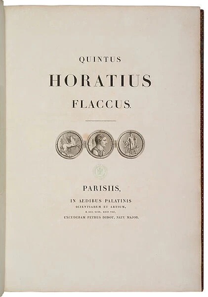 Title page of Quintus Horatius Flaccus (engraving)