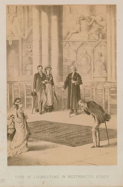 Tomb of Livingstone in Westminster Abbey (engraving)
