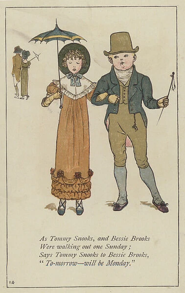 As Tommy Snooks and Bessie Brooks (colour litho)