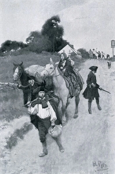 Tory Refugees on Their Way to Canada, illustration from Colonies and Nation