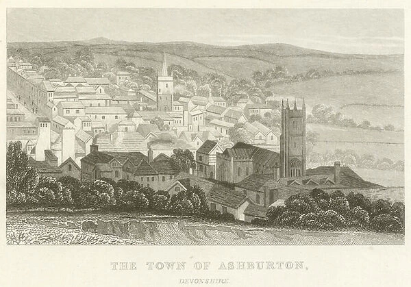 The Town of Ashburton, Devonshire (engraving)