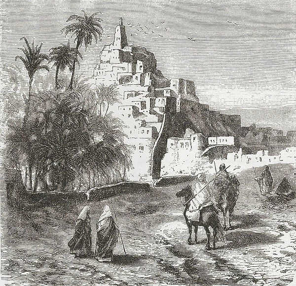 Town Of Metlili Chaamba, Algeria North Africa In The 19Th Century. From Africa By Keith Johnston, Published 1884 ©UIG / Leemage