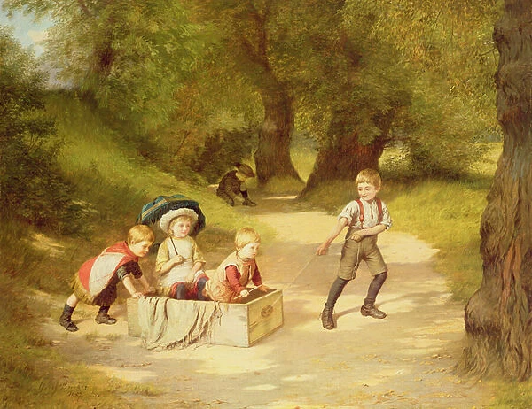 The Toy Carriage, 1887 (oil on canvas)