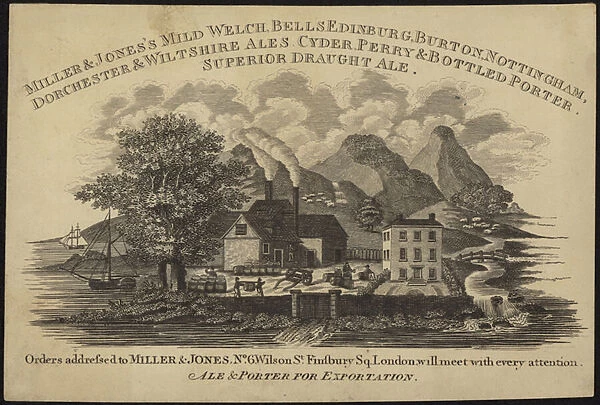 Trade card for Miller & Jones (engraving)