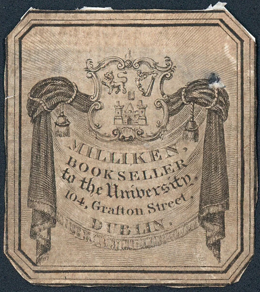 Trade card, Milliken (engraving)