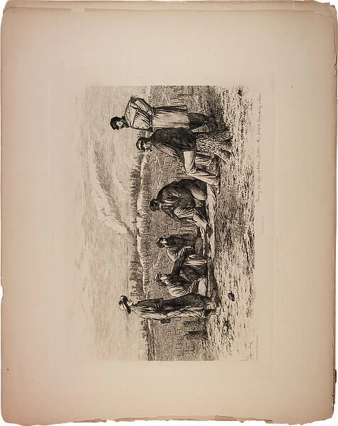 Traffic between the lines, 1876 (etching)