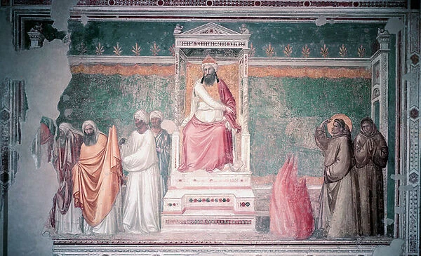 Trial by Fire of St. Francis of Assisi before the Sultan of Egypt, from the Bardi Chapel