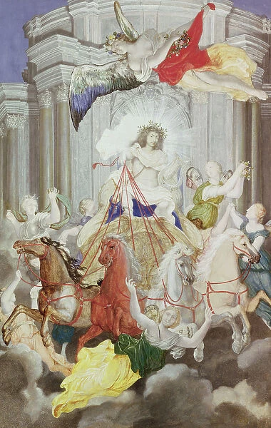 Triumph of King Louis XIV (1638-1715) of France driving the Chariot of the Sun preceded by Aurora