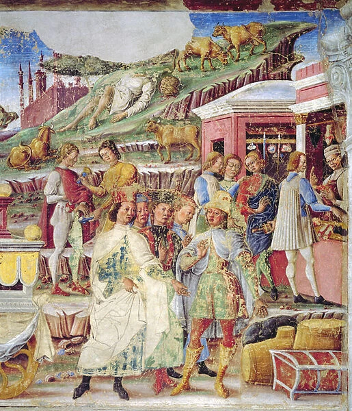 The Triumph of Mercury: June, from the Room of the Months, c. 1467-70 (fresco) (detail)