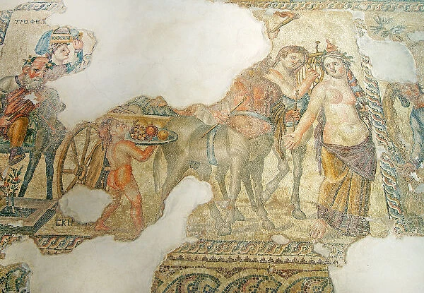 The Triumphant Procession of Dionysos, House of Aion, Paphos, Cyprus (mosaic)